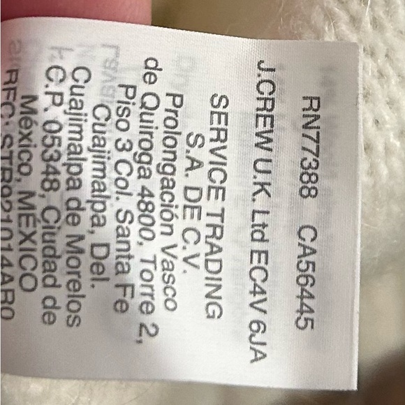 J. Crew Point Sur Pointelle Sweater Cream Ivory Size Small Style J6340 - Picture 4 of 8